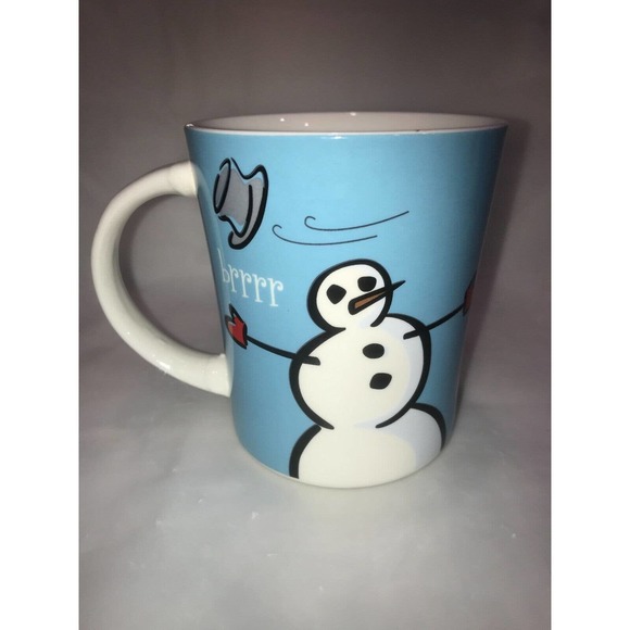 Max & Lucy Everyday Gibson Coffee or Tea Cup Mug Snowman Brrr Winter Holidays - Picture 1 of 8